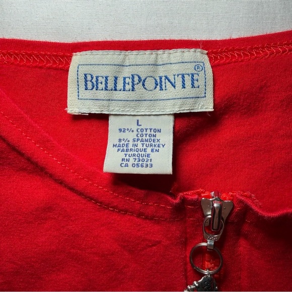 Belle Pointe Novelty Zip Up Cardigan Size L Cotton Baseball Softball Embroidery - Picture 3 of 8